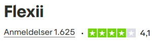 Billede af Flexiis trustpilotscore