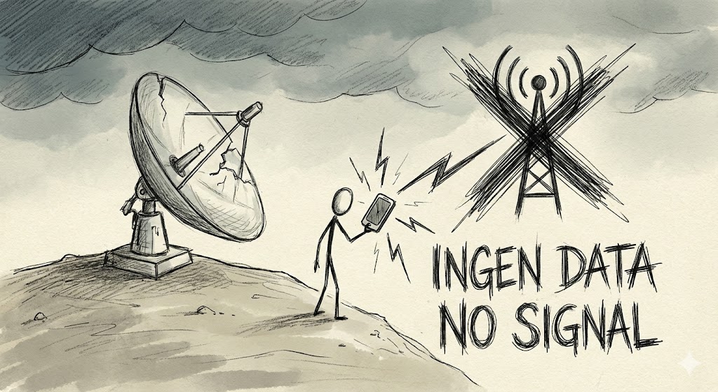 Ingen data på mobilen - no signal