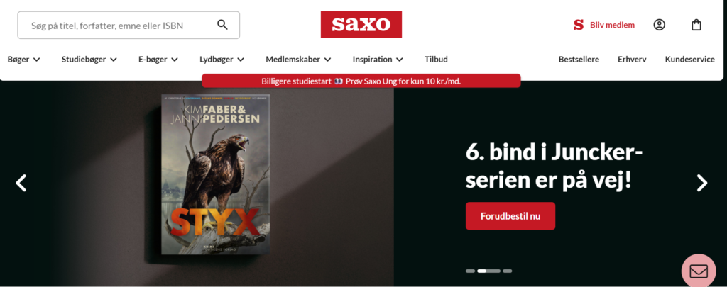 Saxo forside hjemmeside