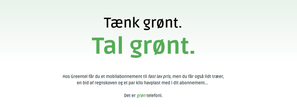 Greentel er et gønt teleselskab.