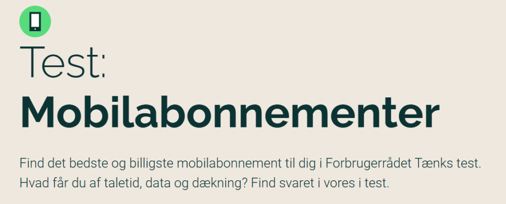 Test af mobilabonnement